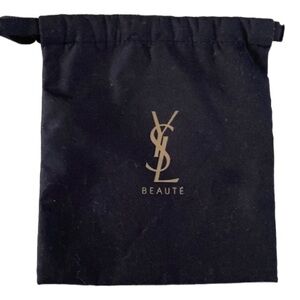 Yves Saint Laurent black beaute bag logo YSL